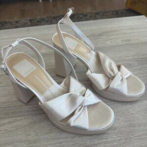 Dolce Vita White Bridal Block Heels